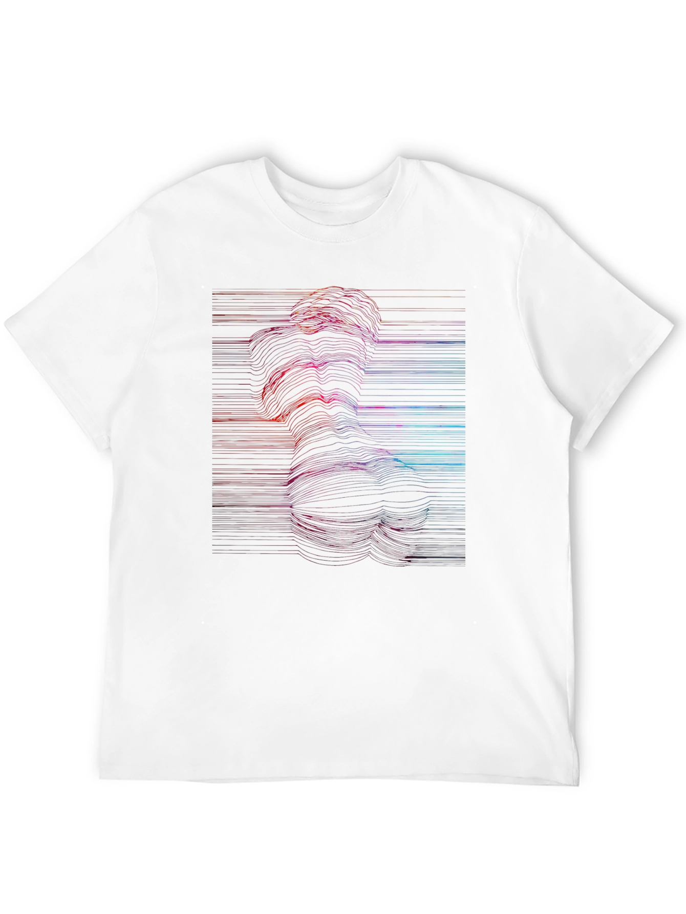 Abstract Line Art Graphic Print T-Shirt