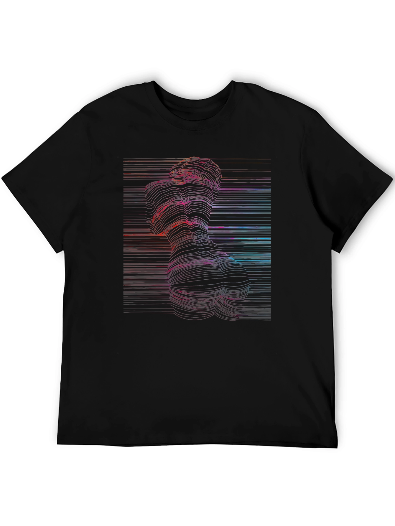 Abstract Line Art Graphic Print T-Shirt