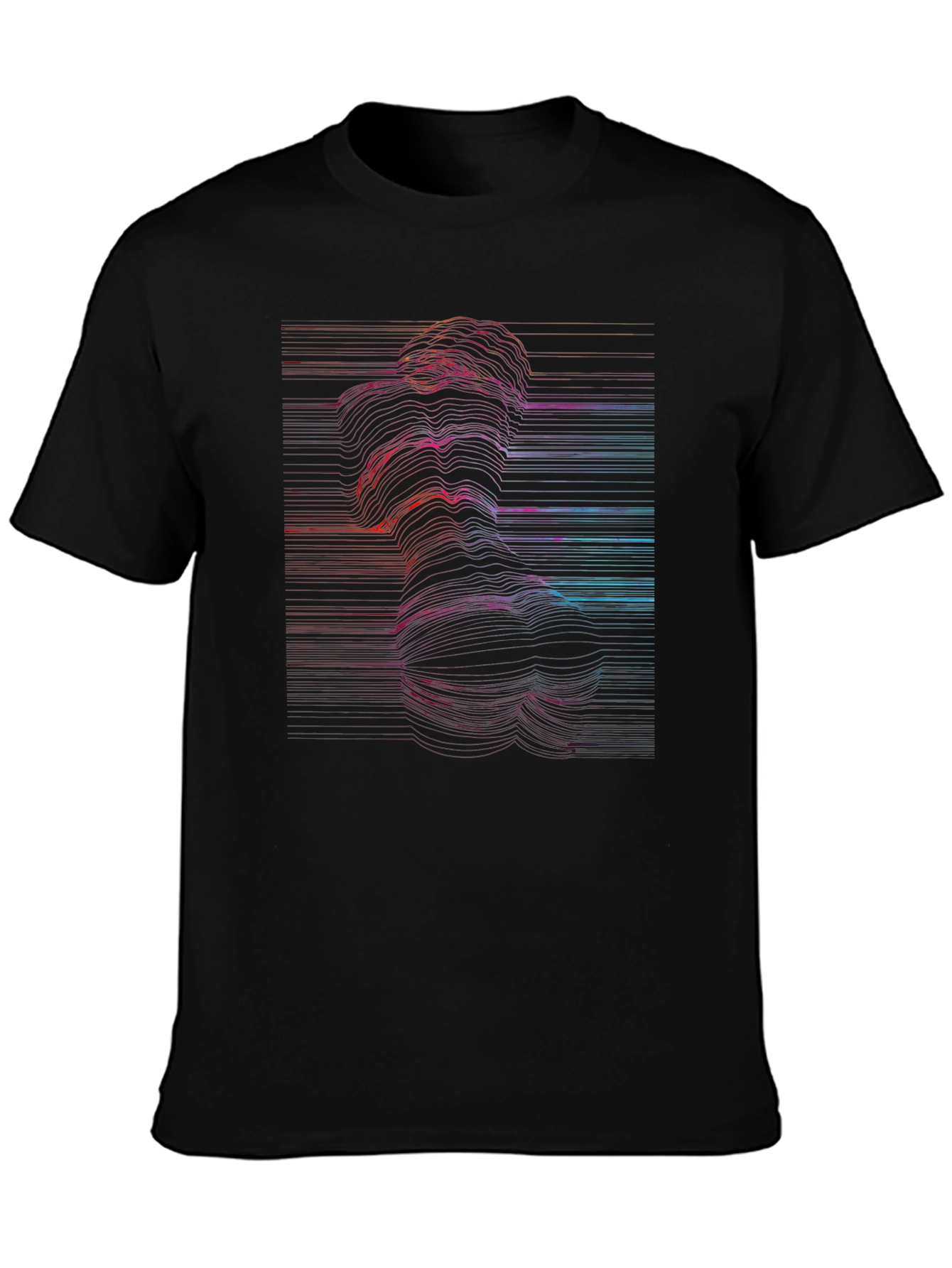 Abstract Line Art Graphic Print T-Shirt