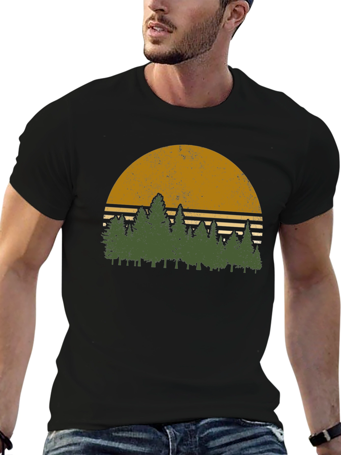 Sunset Forest Graphic Tee - Nature Inspired Design