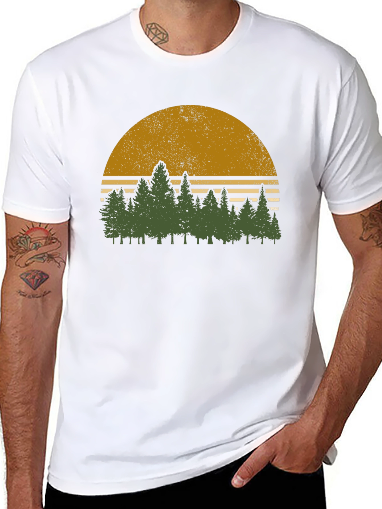 Sunset Forest Graphic Tee - Nature Inspired Design