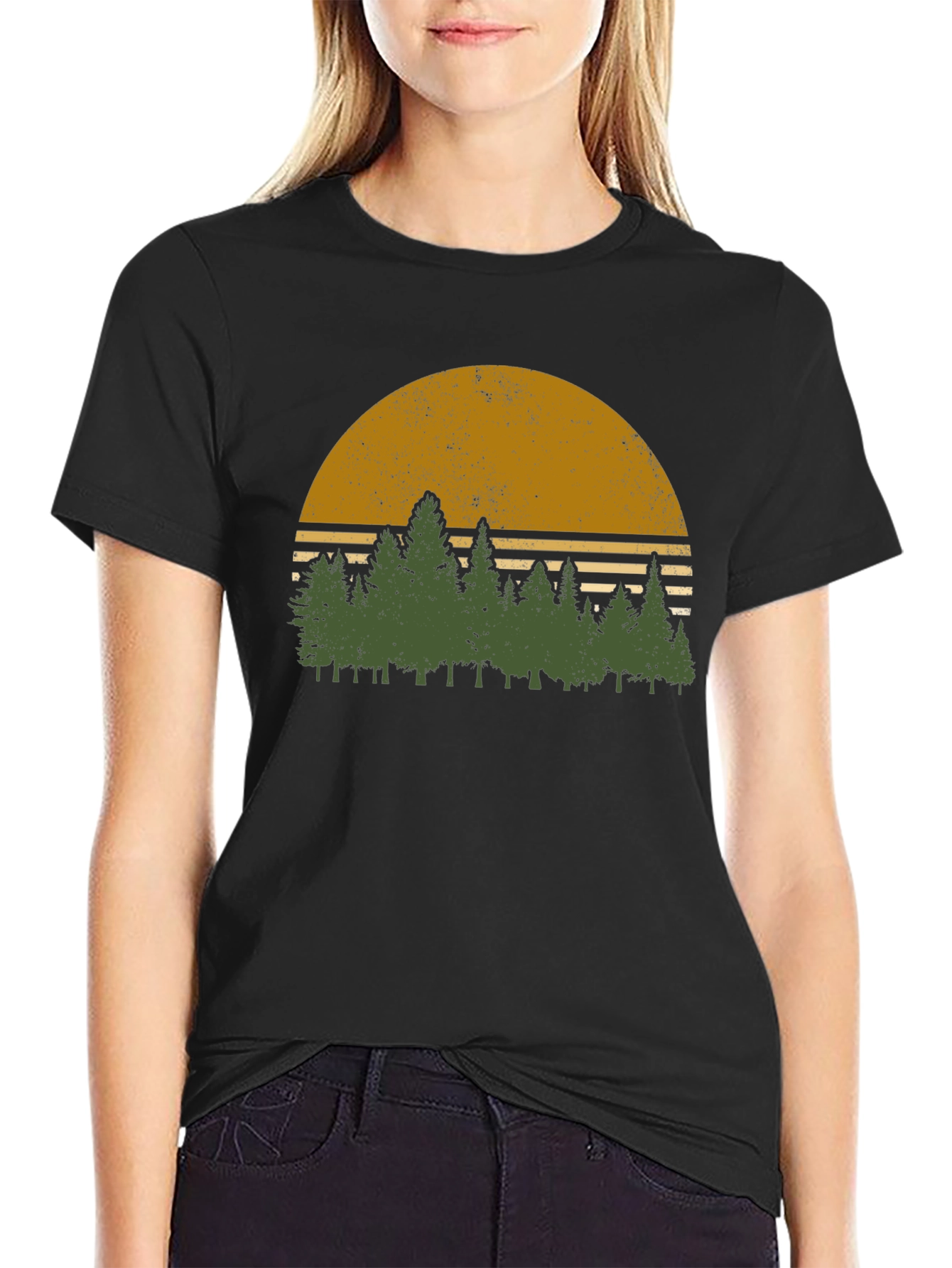 Sunset Forest Graphic Tee - Nature Inspired Design