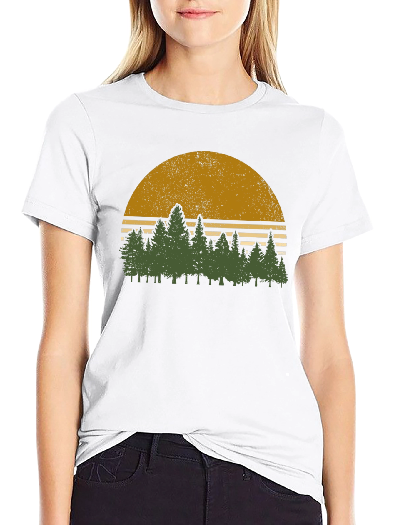 Sunset Forest Graphic Tee - Nature Inspired Design