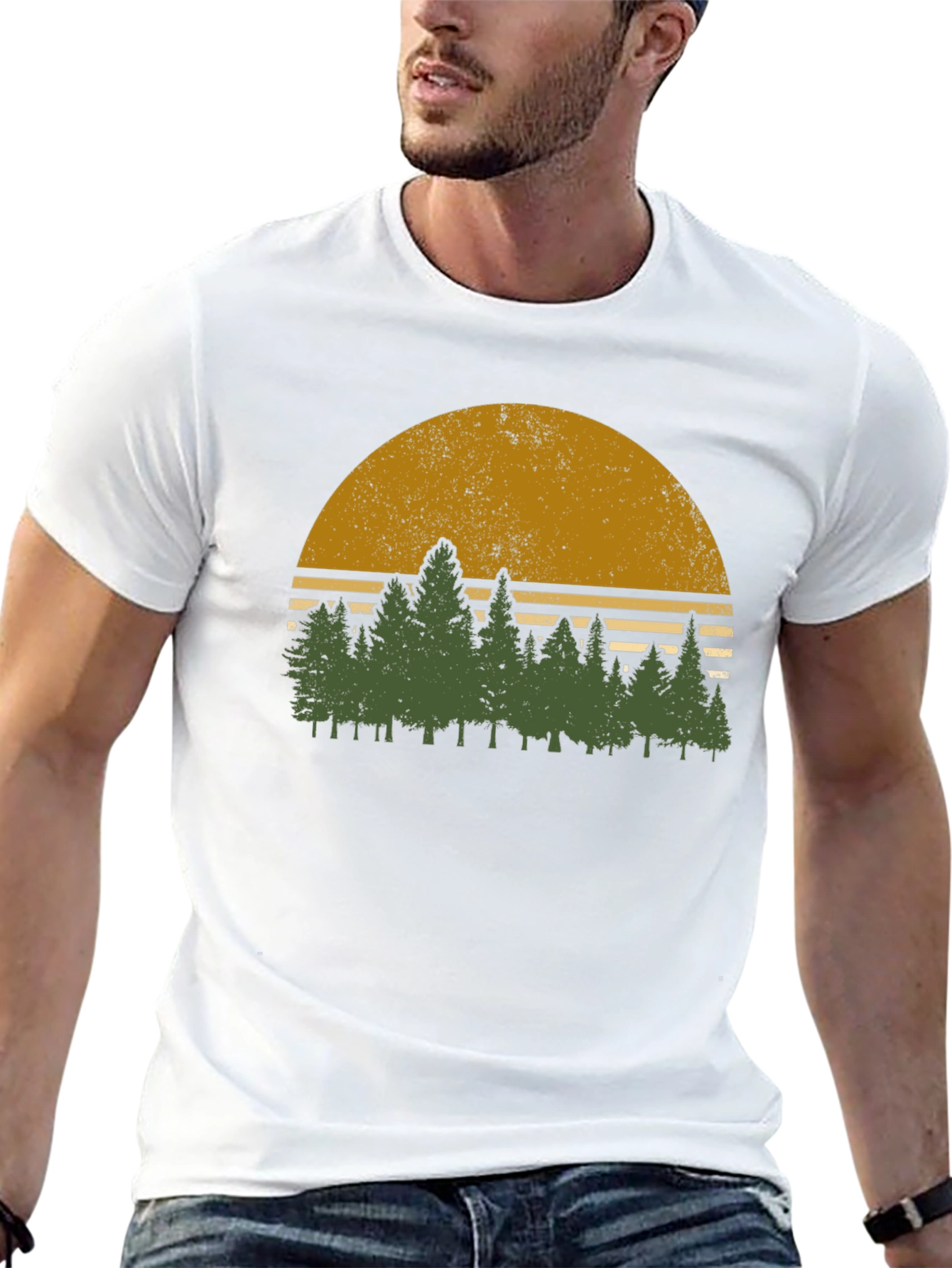Sunset Forest Graphic Tee - Nature Inspired Design