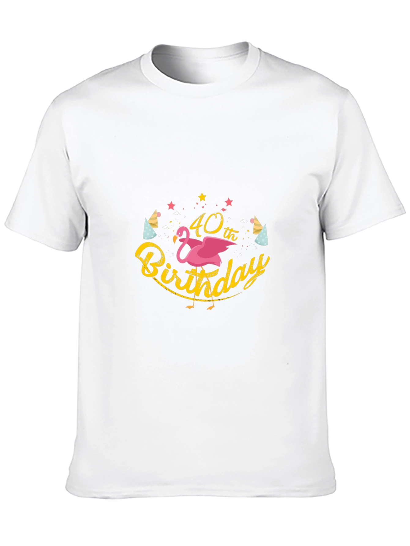 40th Birthday Flamingo Graphic T-Shirt