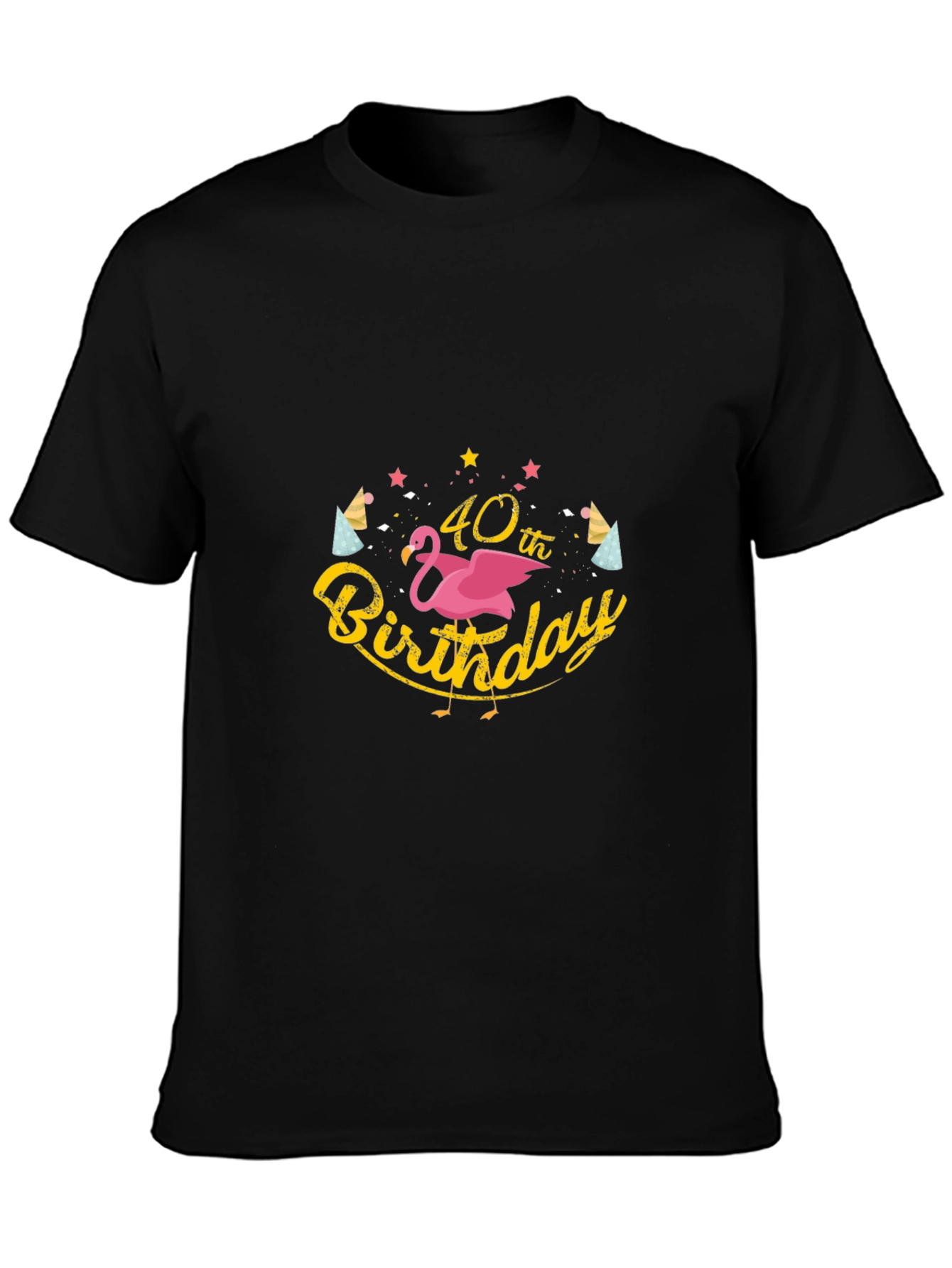 40th Birthday Flamingo Graphic T-Shirt