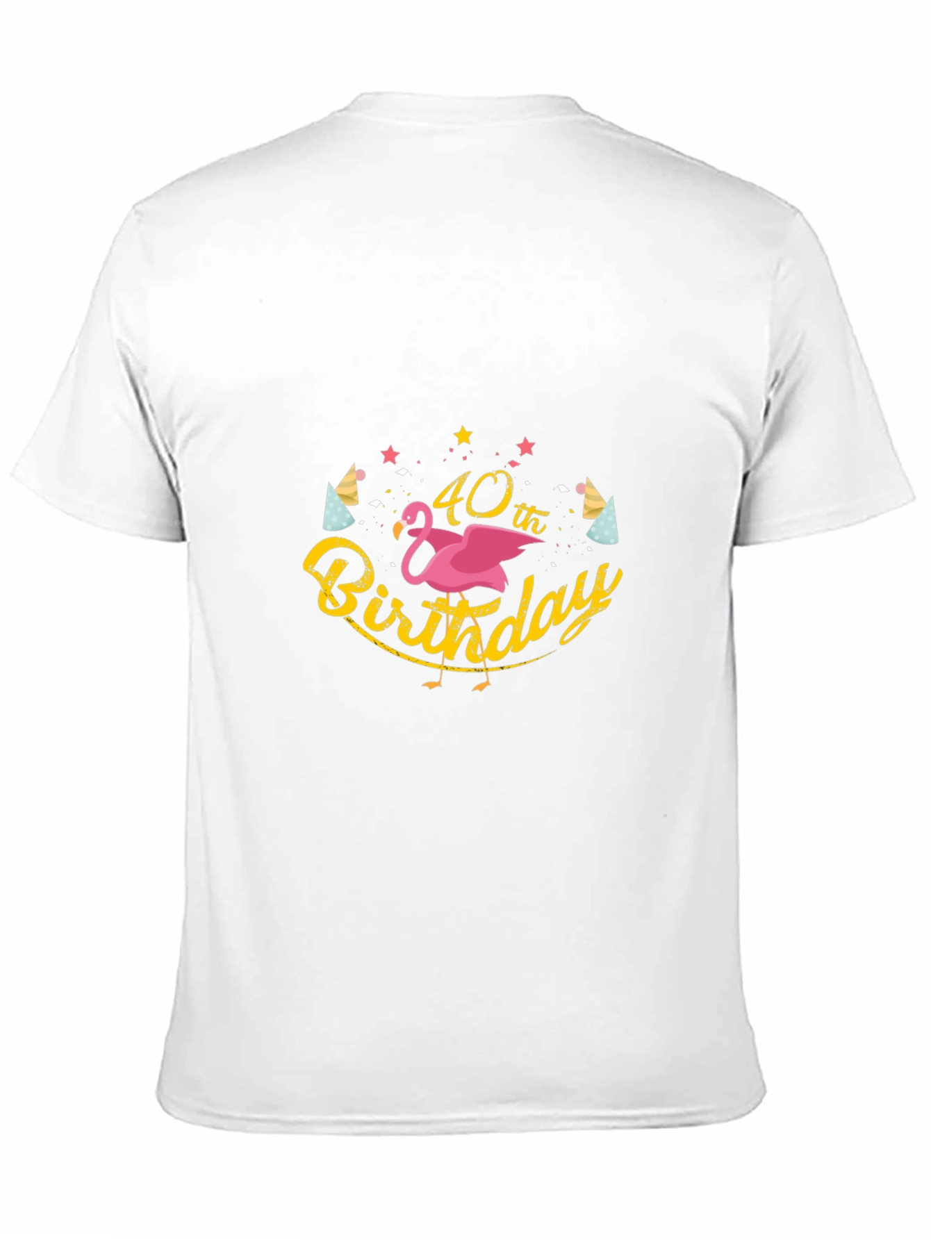 40th Birthday Flamingo Graphic T-Shirt