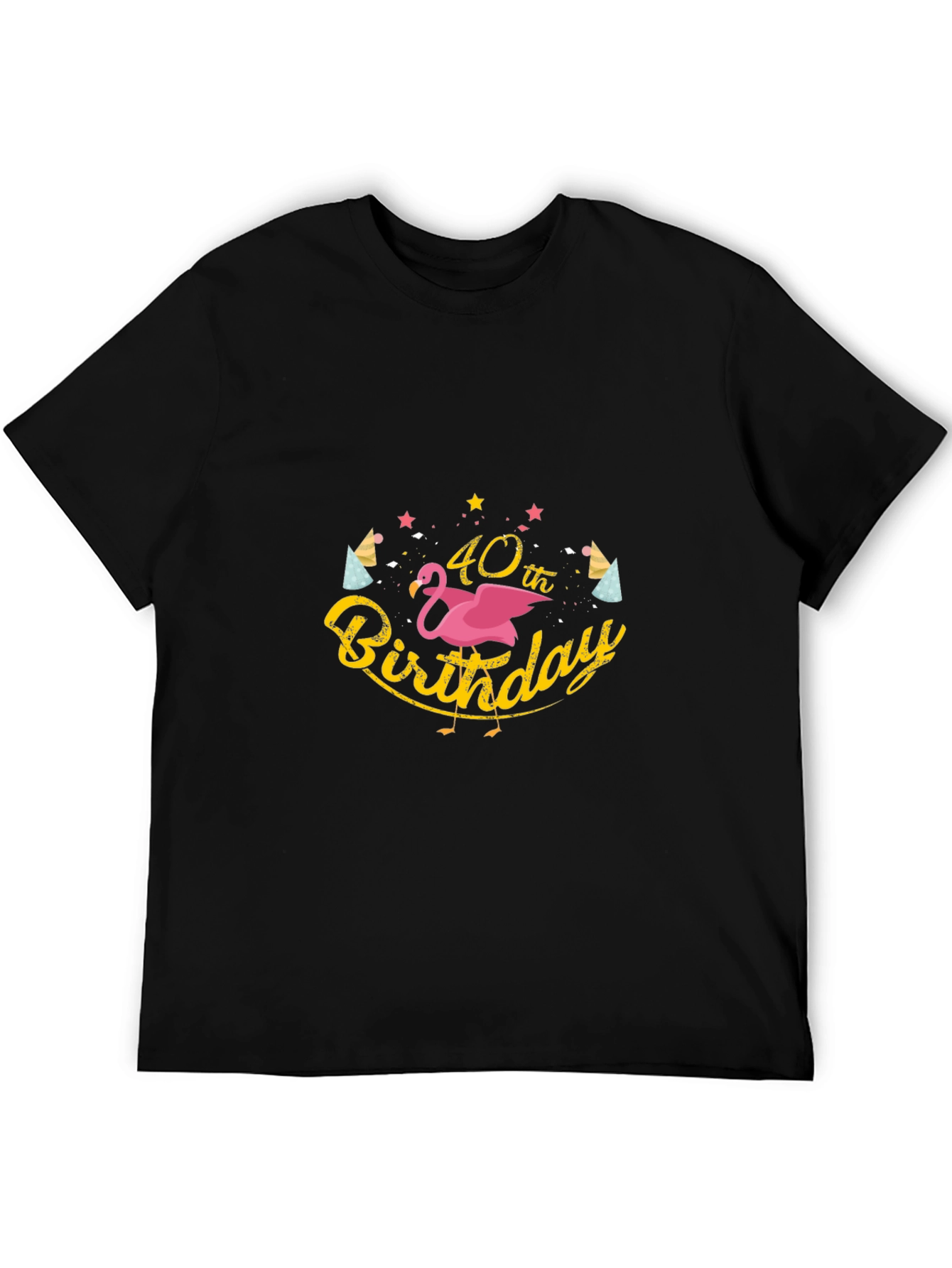 40th Birthday Flamingo Graphic T-Shirt
