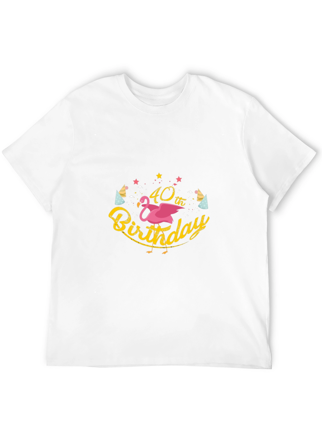 40th Birthday Flamingo Graphic T-Shirt