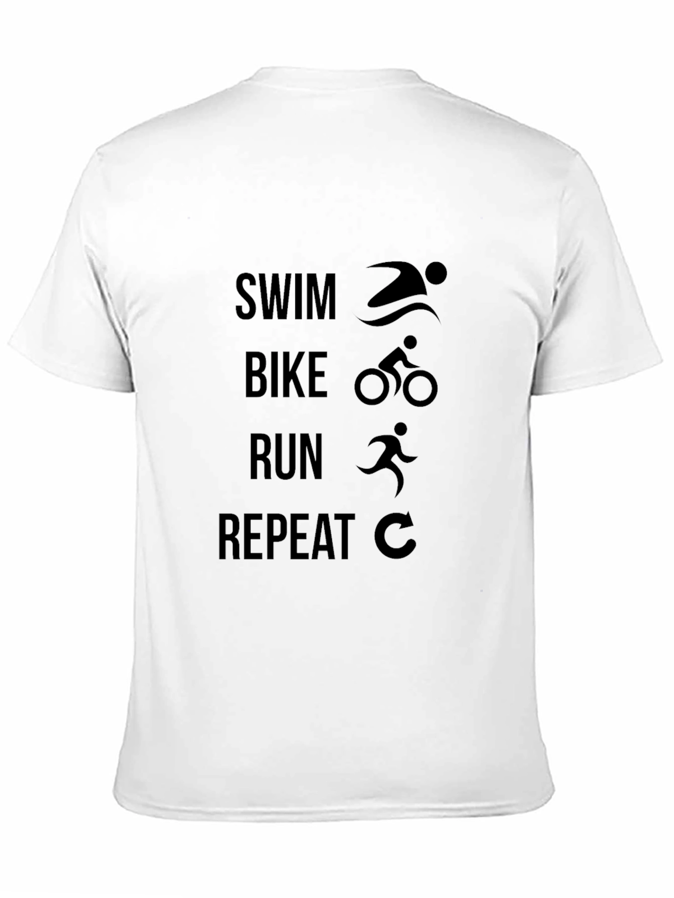Swim Bike Run Repeat Black T-Shirt