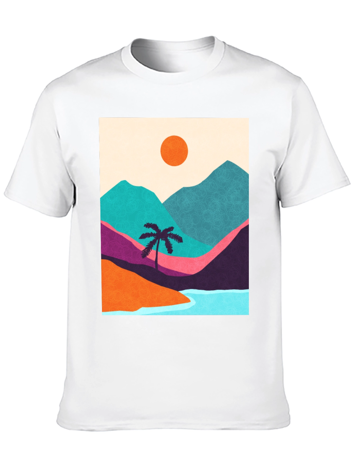 Abstract Landscape Graphic T-Shirt