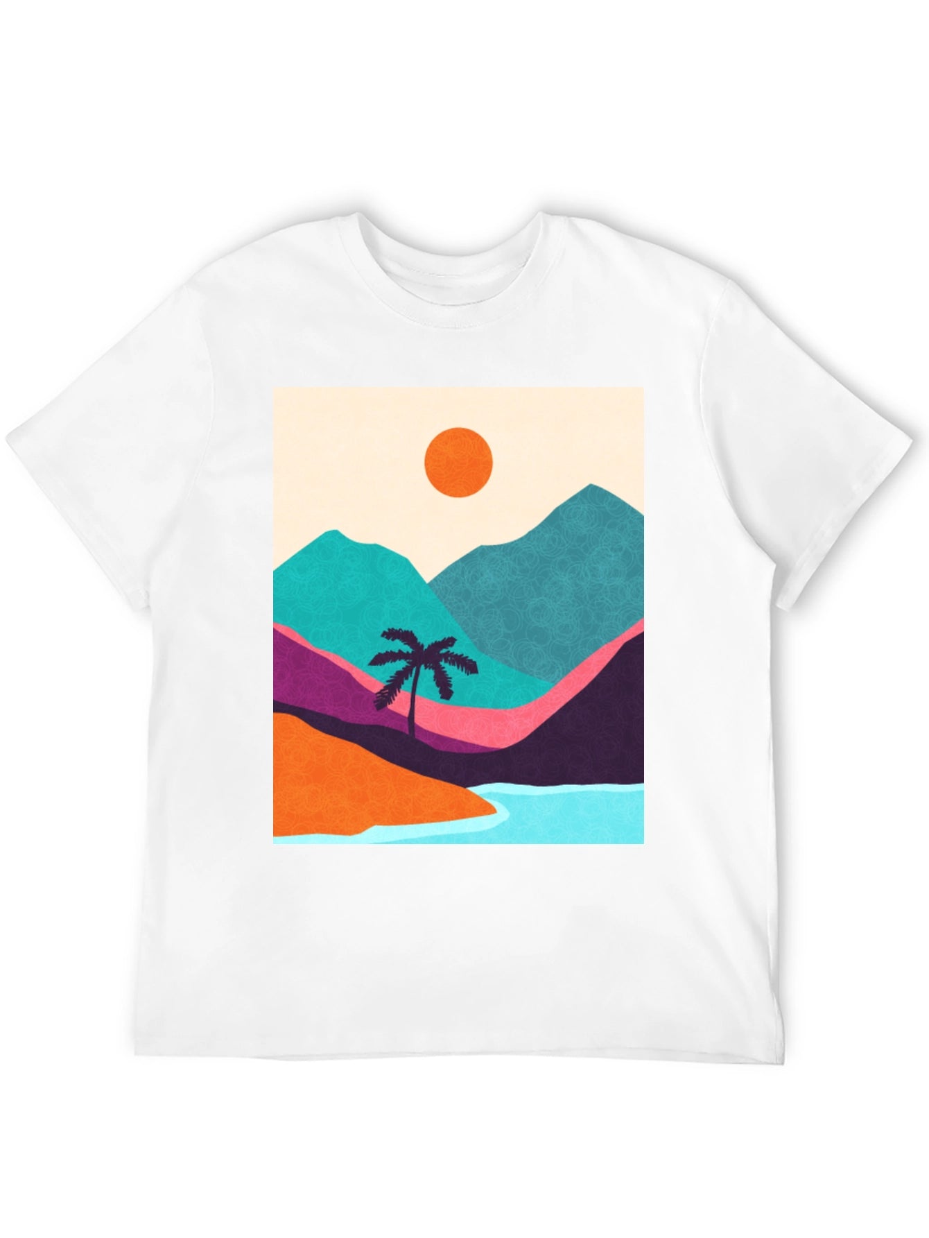 Abstract Landscape Graphic T-Shirt