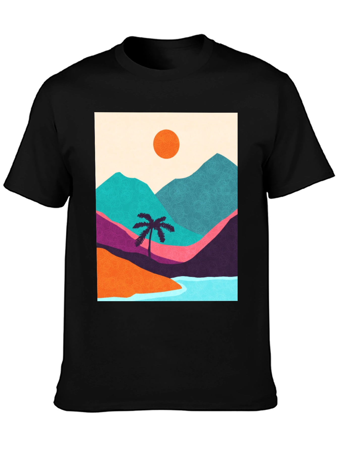 Abstract Landscape Graphic T-Shirt