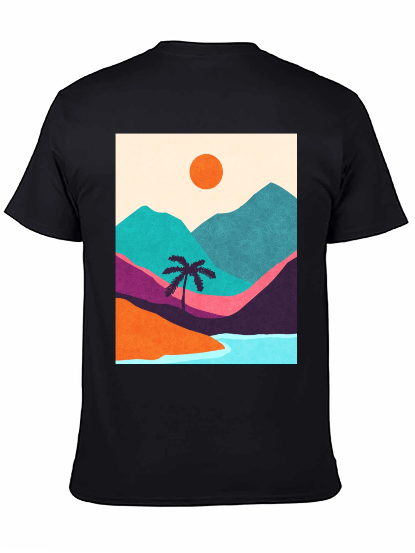 Abstract Landscape Graphic T-Shirt
