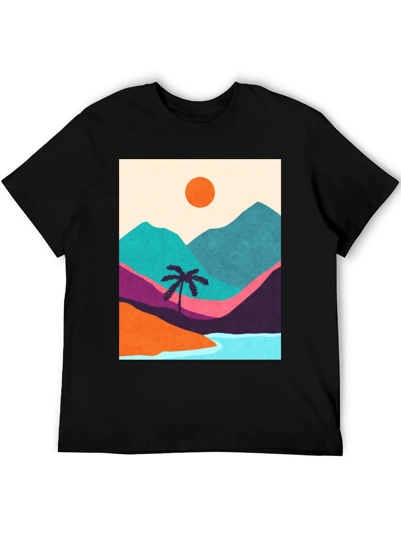 Abstract Landscape Graphic T-Shirt