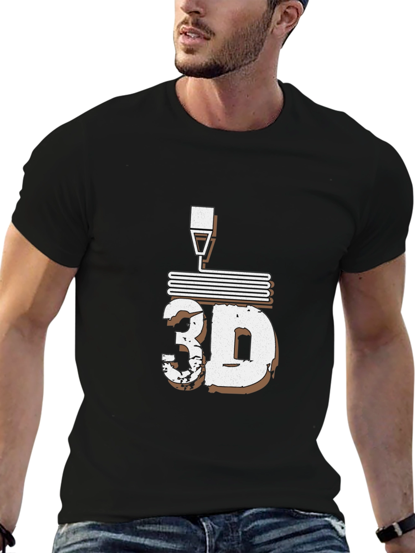 3D Printing Black T-Shirt