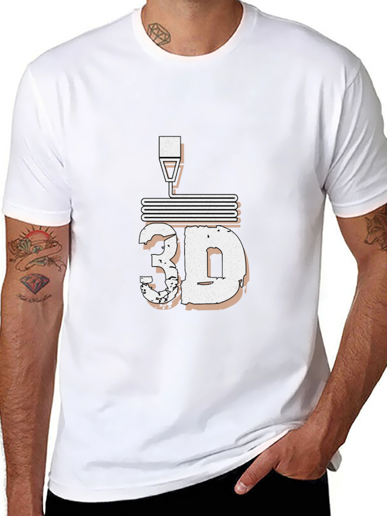 3D Printing Black T-Shirt