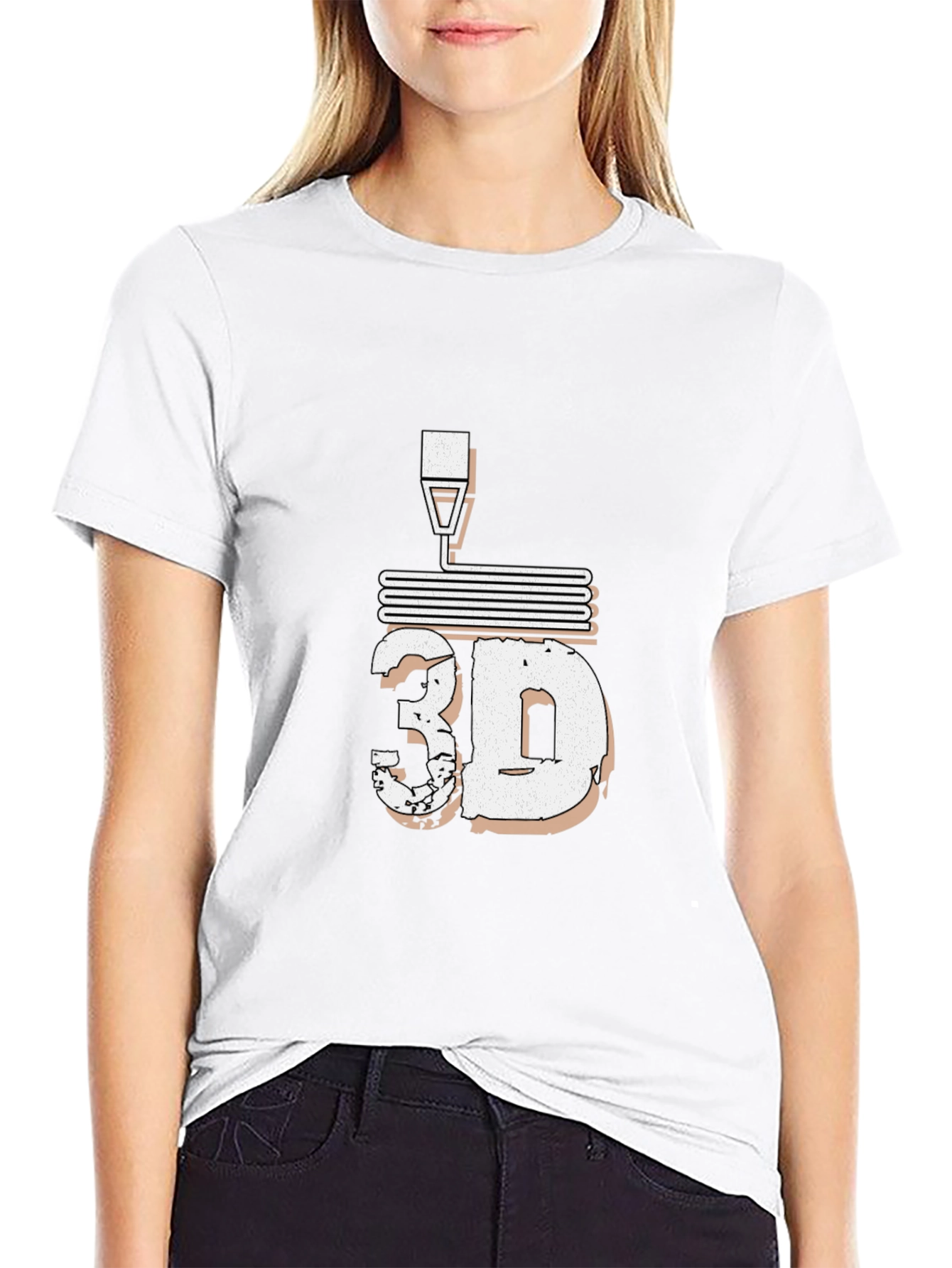 3D Printing Black T-Shirt