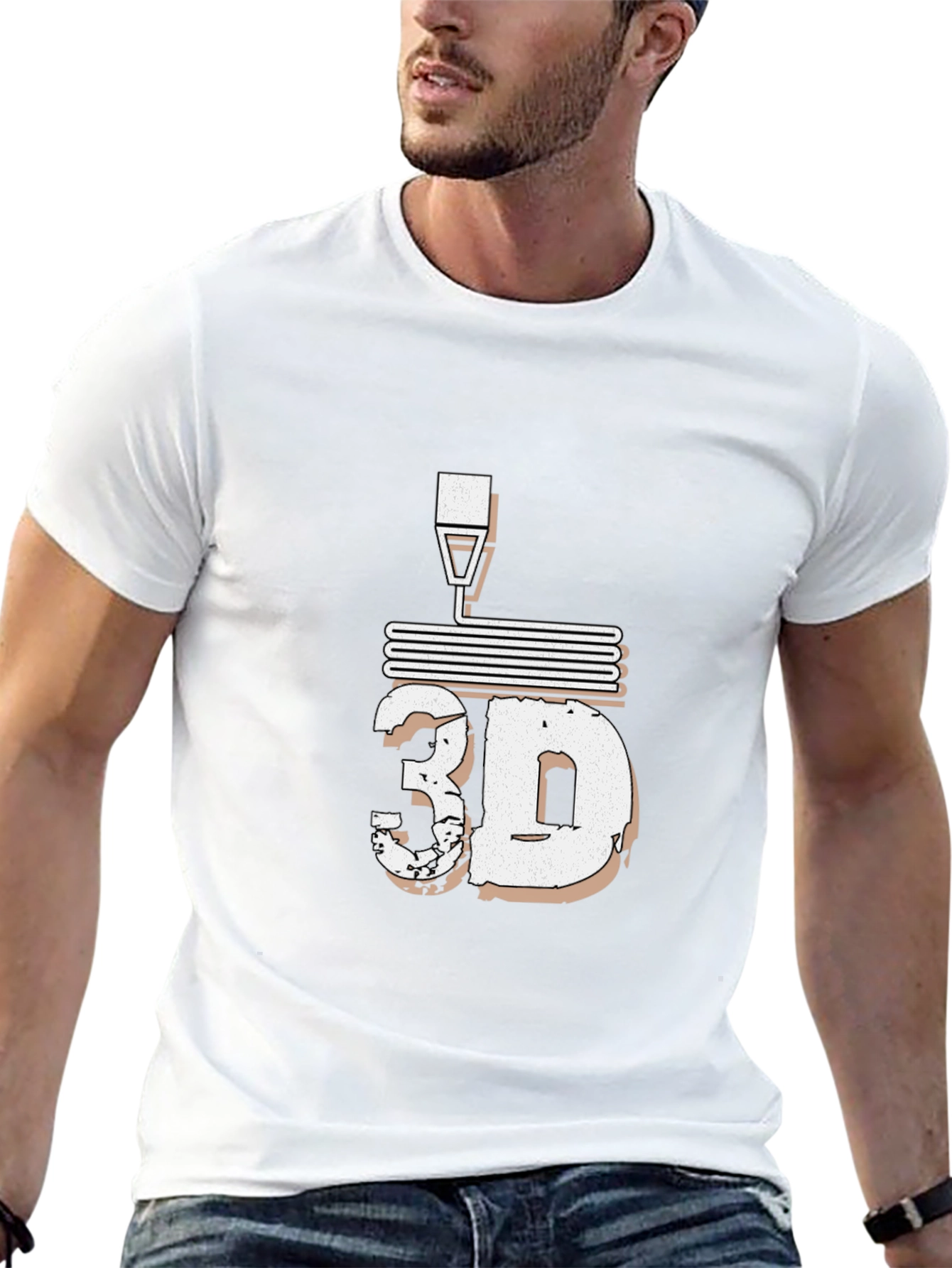 3D Printing Black T-Shirt