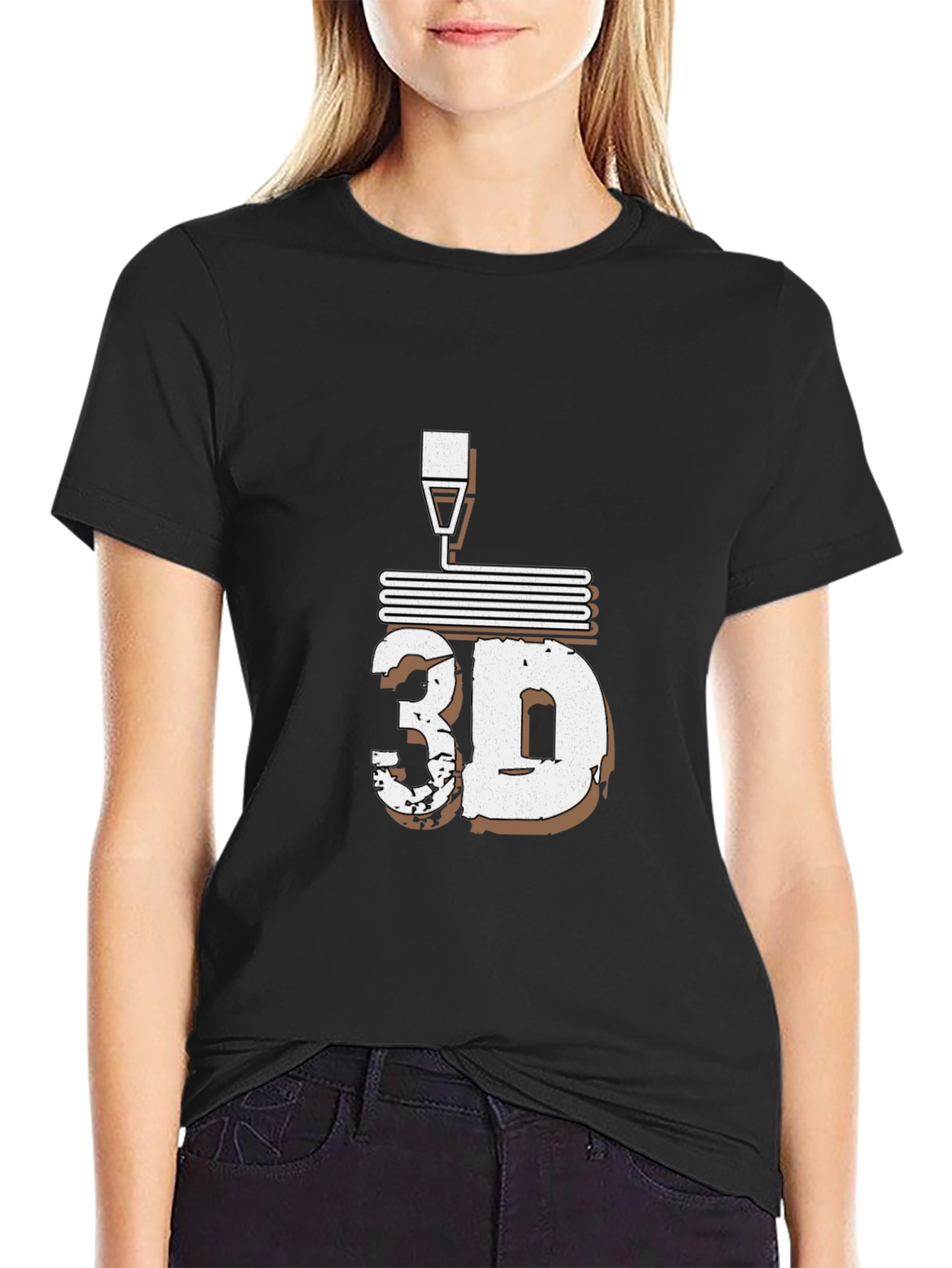 3D Printing Black T-Shirt
