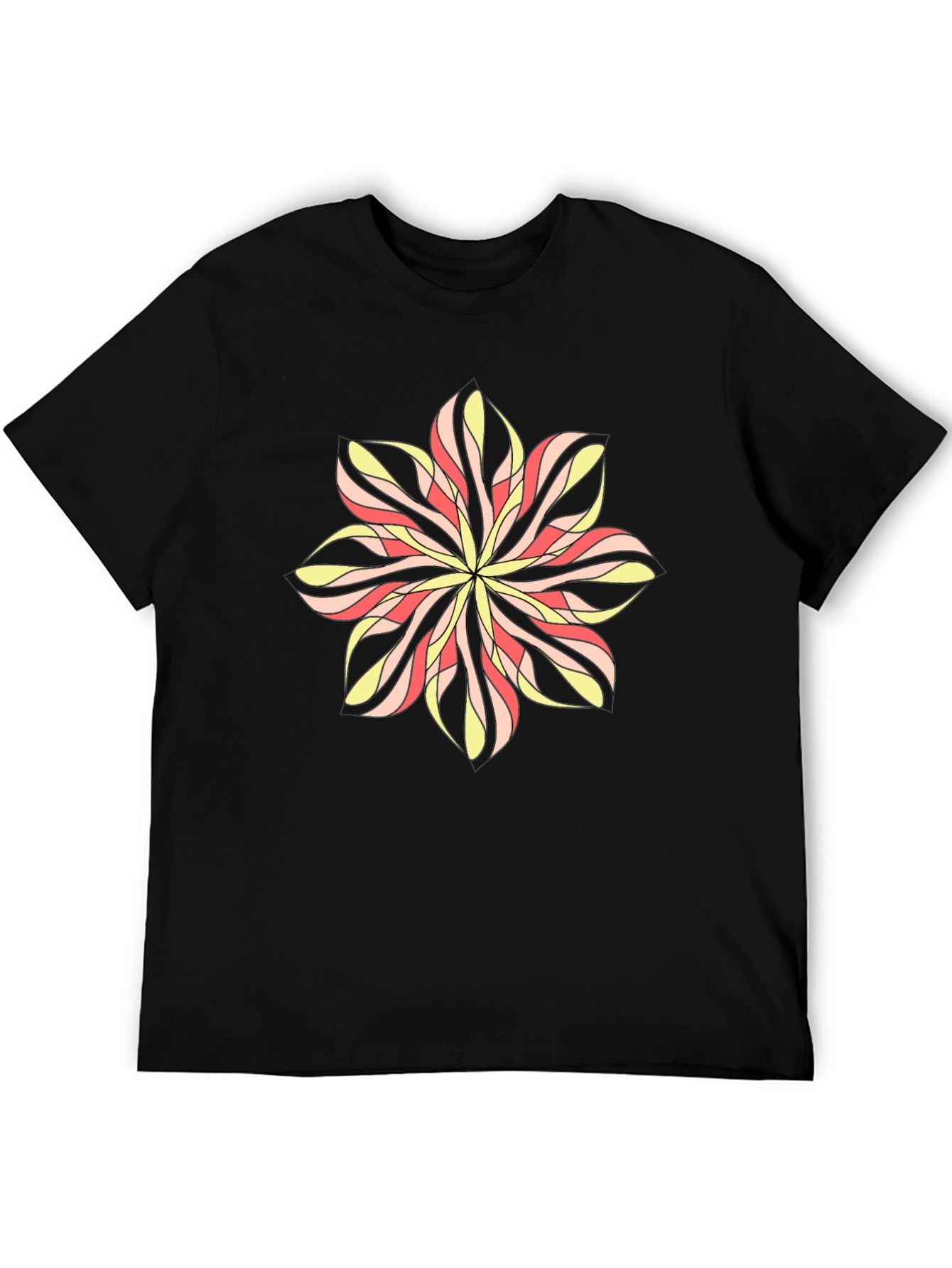 Abstract Flower Graphic Print T-Shirt