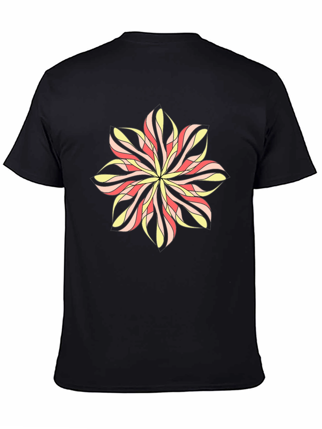 Abstract Flower Graphic Print T-Shirt