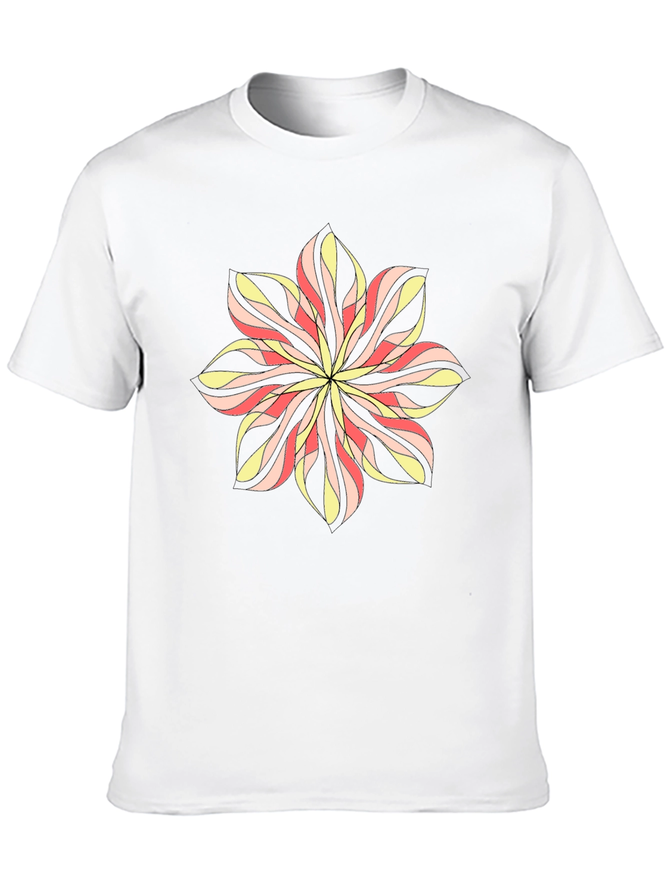 Abstract Flower Graphic Print T-Shirt