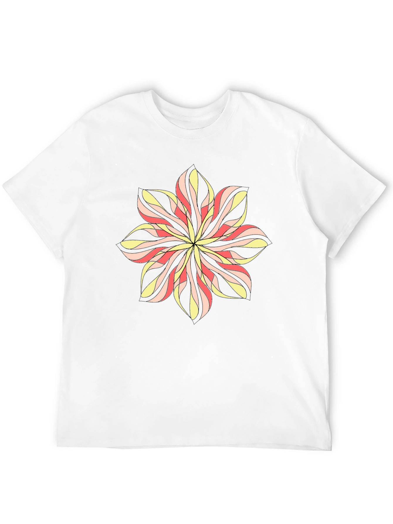 Abstract Flower Graphic Print T-Shirt