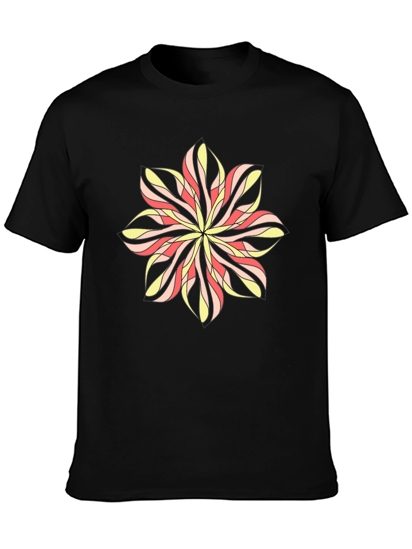 Abstract Flower Graphic Print T-Shirt