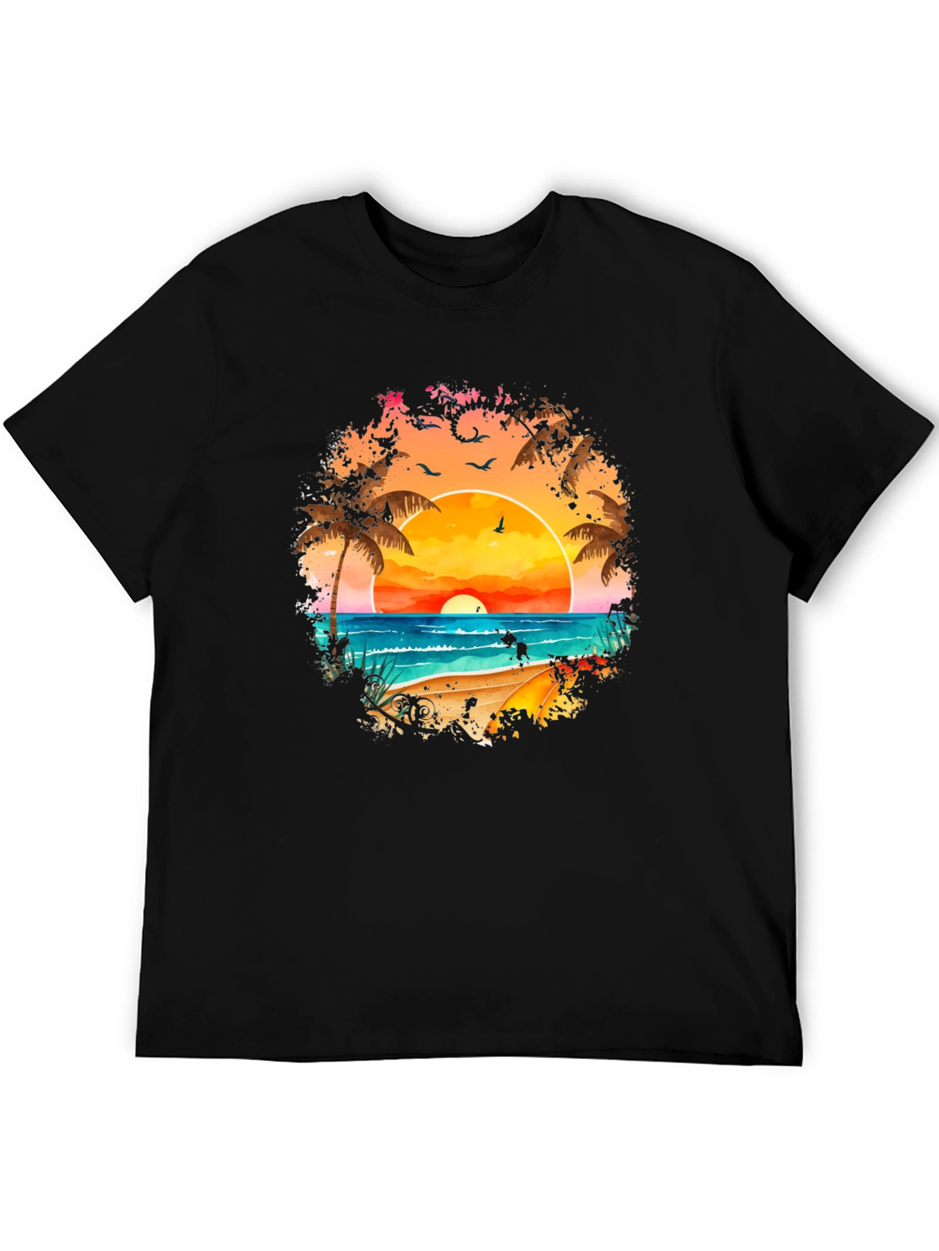 Sunset Beach Graphic Tee - Tropical Vacation Vibes
