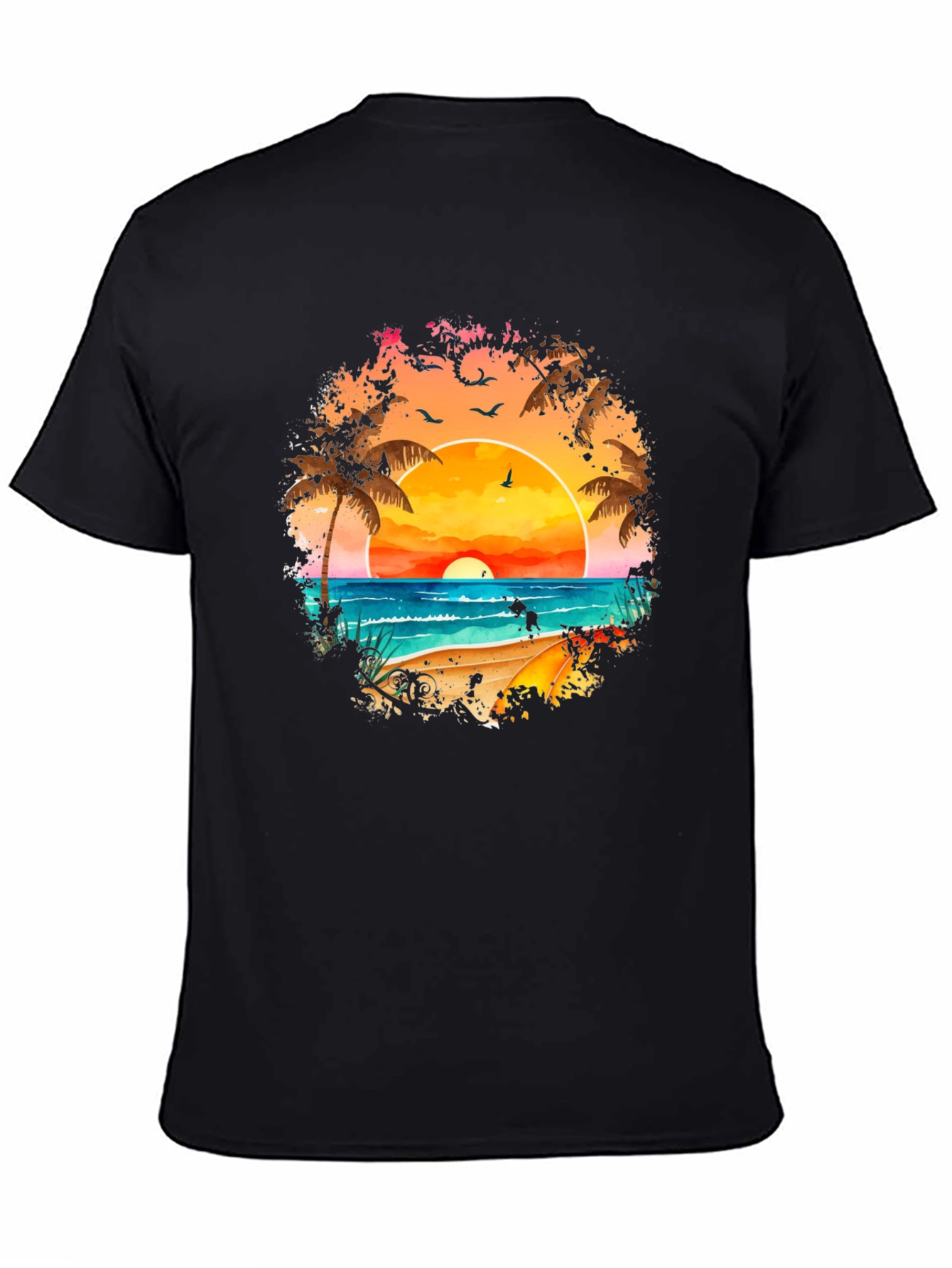Sunset Beach Graphic Tee - Tropical Vacation Vibes