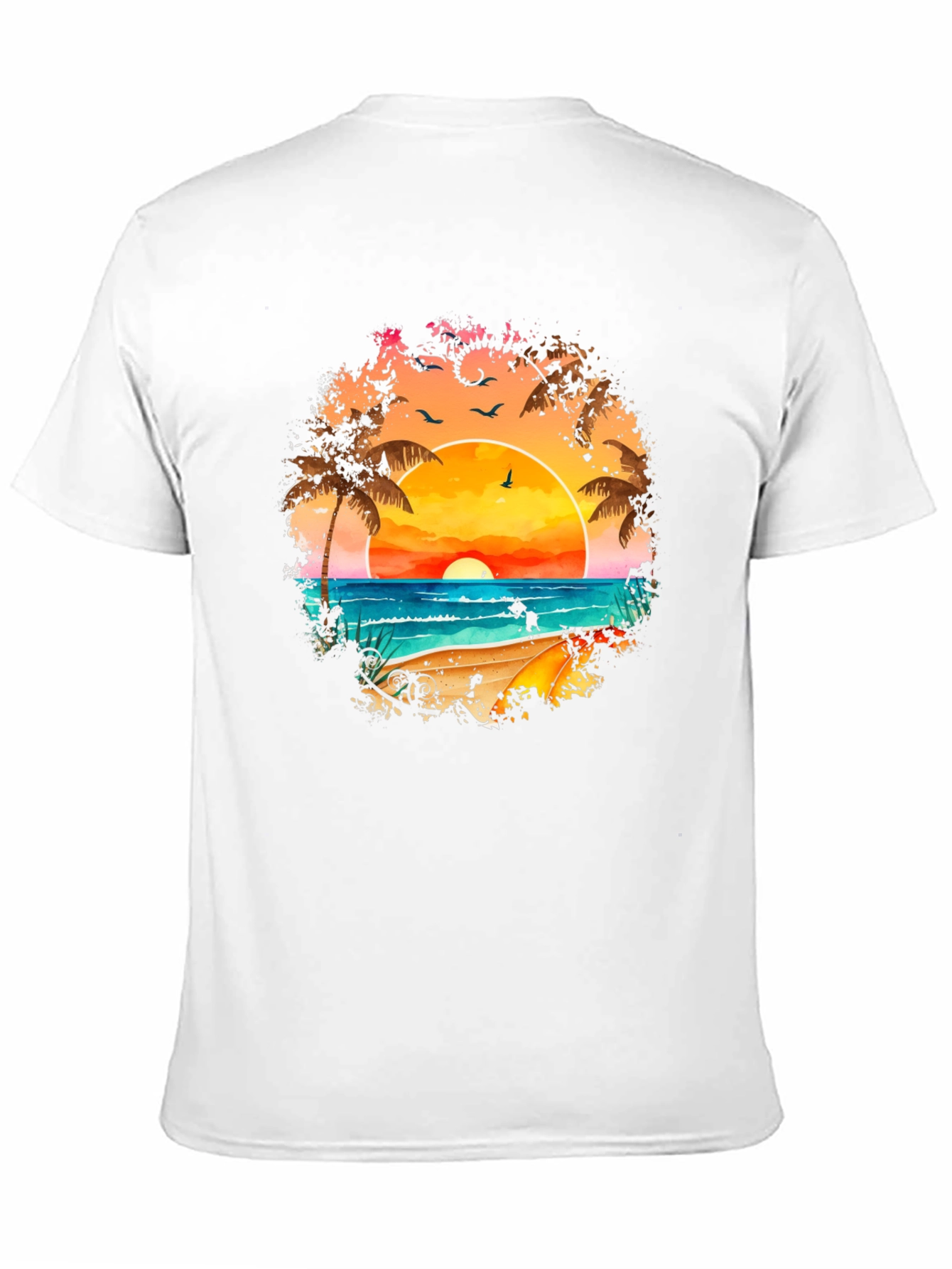 Sunset Beach Graphic Tee - Tropical Vacation Vibes