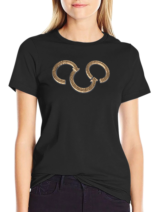 Abstract Arrow Circle Graphic Tee - Black
